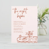 The Night Before Whimsical Doodle Rehearsal Dinner 招待状 (スタンド正面)