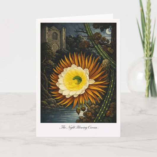 The Night Blowing Cereus — Modern Botanical Reinte カード (正面)