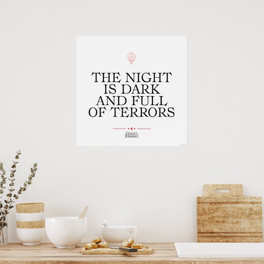 The Night is Dark and Full of Terrors ポスター (キッチン)