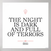 The Night is Dark and Full of Terrors ポスター (正面)