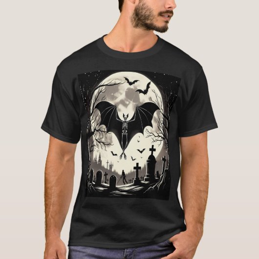 The Night of the Skeletal Bat Tシャツ (正面)