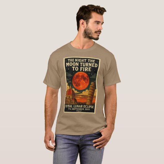 THE NIGHT THE MOON TURNED TO FIRE TOTAL LUNAR ECLI Tシャツ (正面フル)