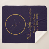 The Night We Met Star Map –Celestial love design シェルパブランケット (正面(横))