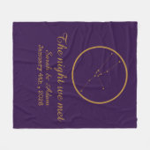 The Night We Met Star Map –Celestial love design フリースブランケット (正面(横))