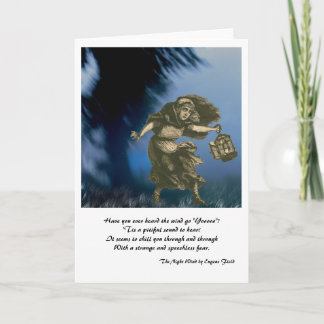 The Night Wind Halloween Fall Greeting Card カード