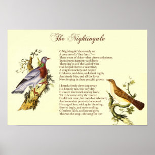 The Nightingale」by Wordsworth – アートプリント ポスター