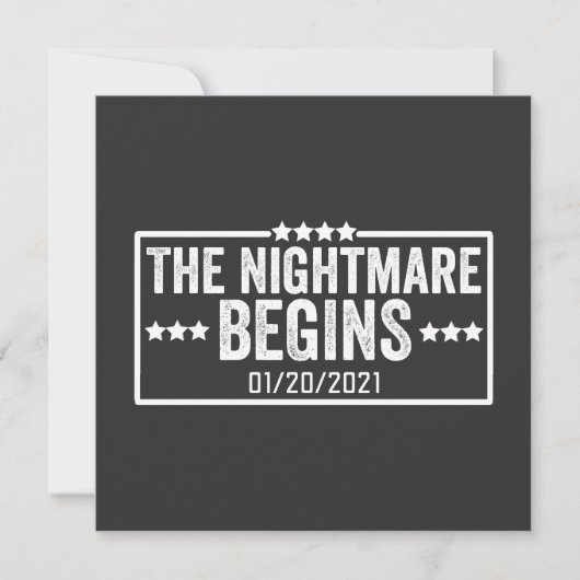 the nightmare begins 招待状 (正面)