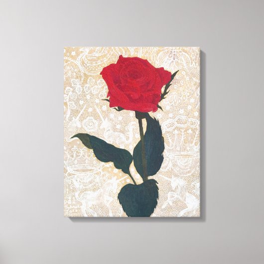 The Noble Rose: Japanese Art with Mythic Touch キャンバスプリント (正面)