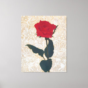 The Noble Rose: Japanese Art with Mythic Touch キャンバスプリント