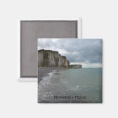 The Normandy coast in France - Les Petites Dalles マグネット (正面/裏面)