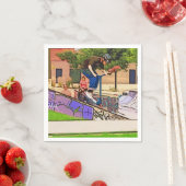 The Nosedive Landing - Scooter Rider Trick スタンダードカクテルナプキン (インサイチュ)