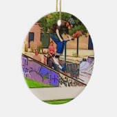 The Nosedive Landing - Scooter Rider Trick セラミックオーナメント (右)