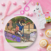 The Nosedive Landing - Scooter Rider Trick ペーパープレート (パーティー)