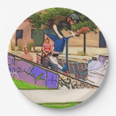 The Nosedive Landing - Scooter Rider Trick ペーパープレート (正面)