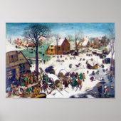 The Nostements at Bethlehem, Pieter Bruegel ポスター (正面)