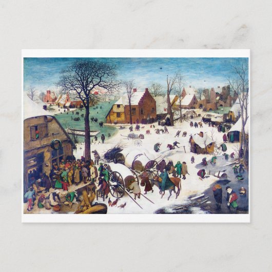 The Nostements at Bethlehem, Pieter Bruegel ポストカード (正面)
