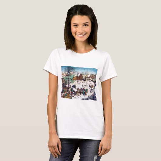 The Nostements at Bethlehem, Pieter Bruegel Tシャツ (正面フル)