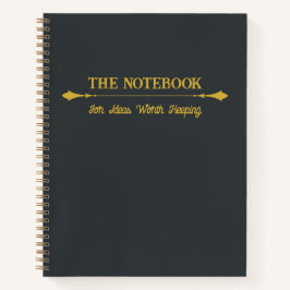 The Notebook | シンプルなチャコールゴールドジャーナル ノートブック