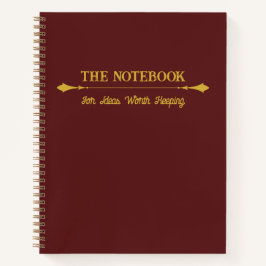 The Notebook | シンプルなブルガンディーゴールドジャーナル ノートブック
