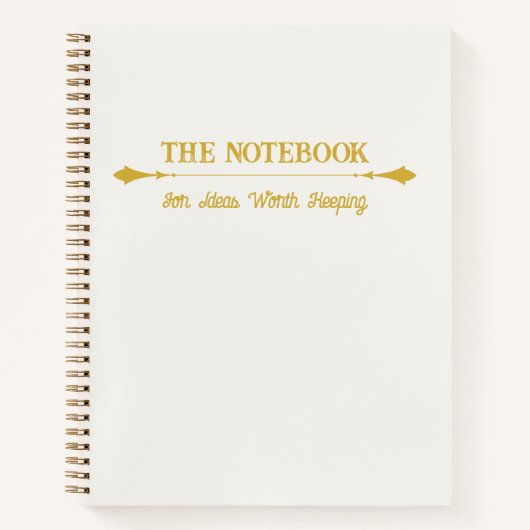 The Notebook | シンプル アイボリー ゴールド ジャーナル (正面)