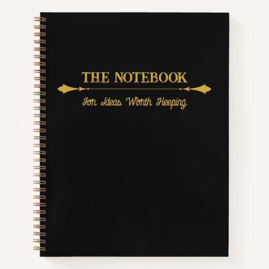The Notebook | シンプル ブラック ゴールド ジャーナル (正面)