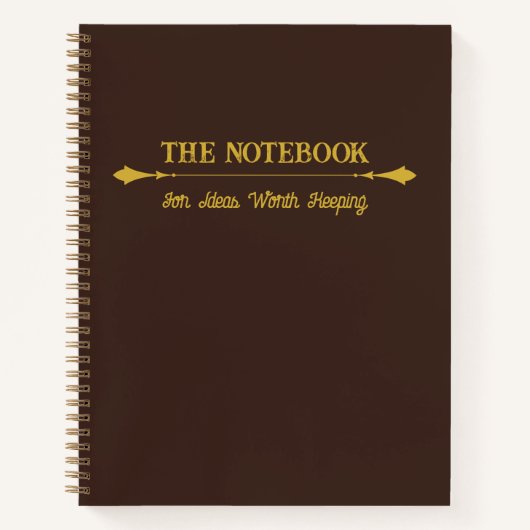 The Notebook | ミニマリスト エスプレッソ ゴールド ジャーナル (正面)