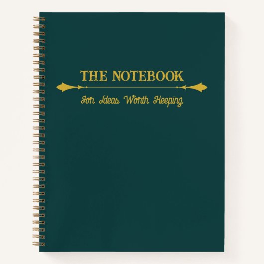 The Notebook | ミニマリスト エメラルド ゴールド ジャーナル (正面)