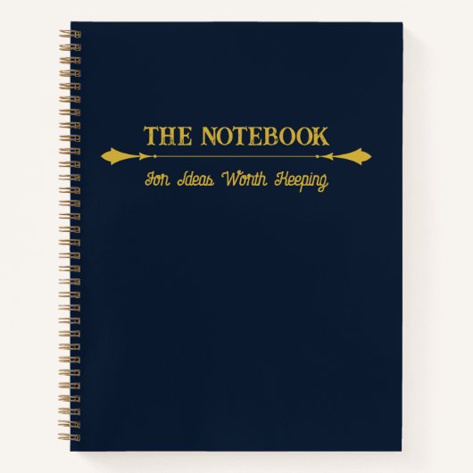 The Notebook | ミニマリスト ネイビーブルー ゴールド ジャーナル (正面)