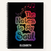 The Notes to My Soul Music songwriting モダン ノートブック (正面)