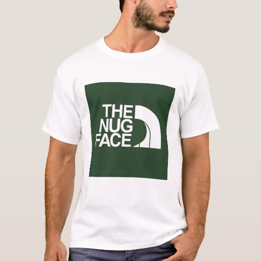 The Nug顔-ストップ Never  Shredding (Forest Green) Tシャツ (正面)