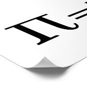 The Number Pi Math & Science Lover's ポスター (角)