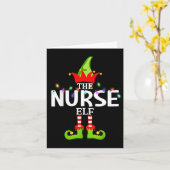 The Nurse Elf Christmas Matching Pajamas カード (黄色い花)