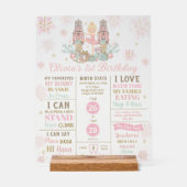 The Nutcracker 1st Birthday Milestone Birth Stats  アクリルサイン (正面)