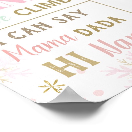 The Nutcracker 1st Birthday Milestone Birth Stats  ポスター (角)