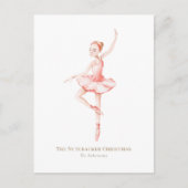 The Nutcracker Ballerina Christmas Postcard ポストカード (正面)