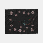 The Nutcracker Ballet And Clara Ballerina Christma フリースブランケット (正面(横))