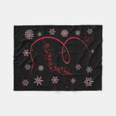 The Nutcracker Ballet And Clara Christmas Holiday フリースブランケット (正面(横))