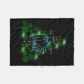 The Nutcracker Ballet And Clara Marie Christmas Tr フリースブランケット (正面(横))