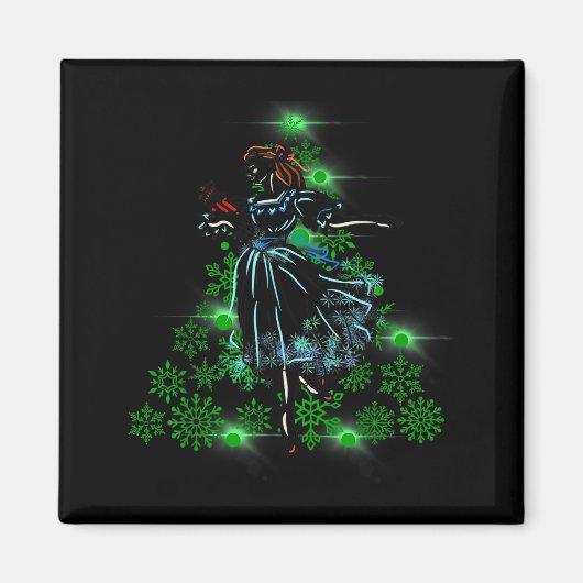 The Nutcracker Ballet And Clara Marie Christmas Tr マグネット (正面)