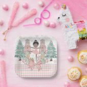 The Nutcracker Ballet Pastel Blush Pink Christmas ペーパープレート (パーティー)