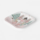 The Nutcracker Ballet Pastel Blush Pink Christmas ペーパープレート (傾斜あり)