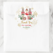 The Nutcracker Ballet Red Green Christmas Favor ラウンドシール (バッグ)