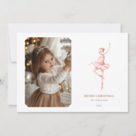 The Nutcracker Christmas Ballerina Photo Card シーズンカード
