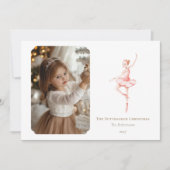 The Nutcracker Christmas Ballerina Photo Card  シーズンカード (正面)