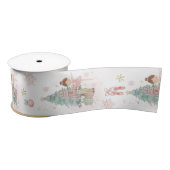 The Nutcracker Pastel Pink Mint Christmas Ballet サテンリボン (リール)