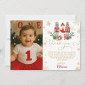 The Nutcracker Winter Onederland 1st Birthday  サンキューカード (正面)