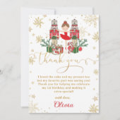 The Nutcracker Winter Onederland 1st Birthday サンキューカード (正面)