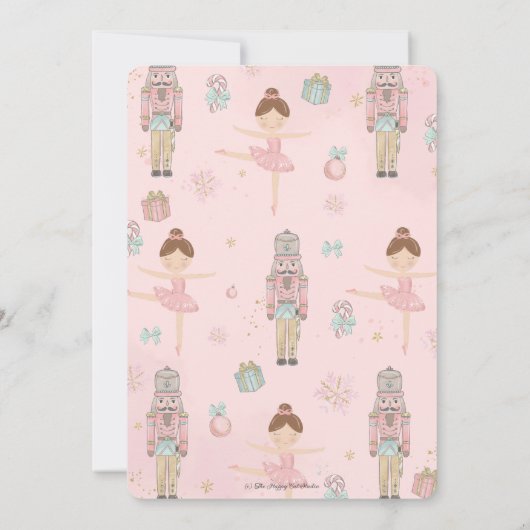 The Nutcracker Winter Onederland 1st Birthday  招待状 (裏面)