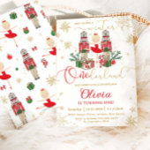 The Nutcracker Winter Onederland 1st Birthday Red 招待状