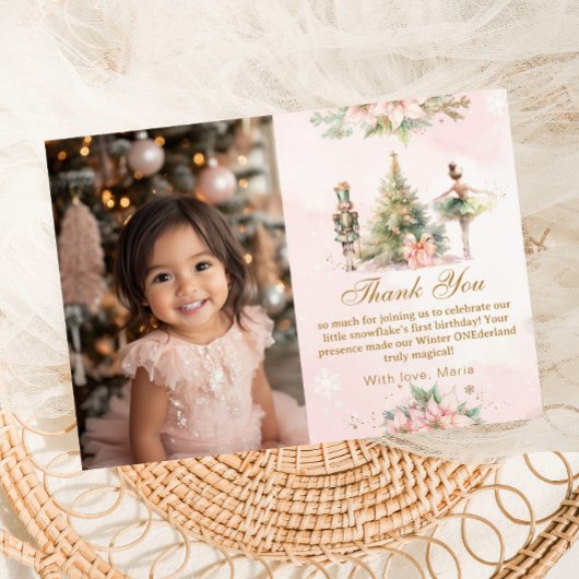 The Nutcracker Winter Onederland photo Thank you 招待状